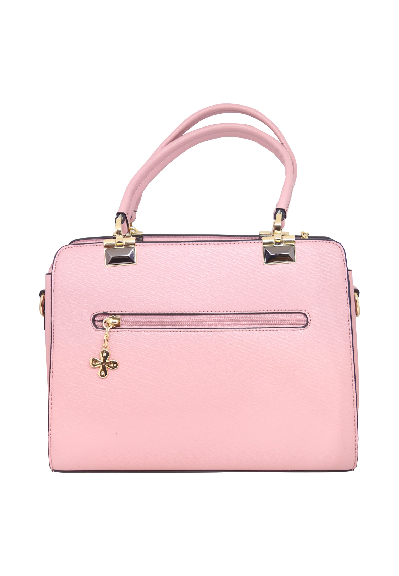 Pink Artifical Leather Ladies Bag
