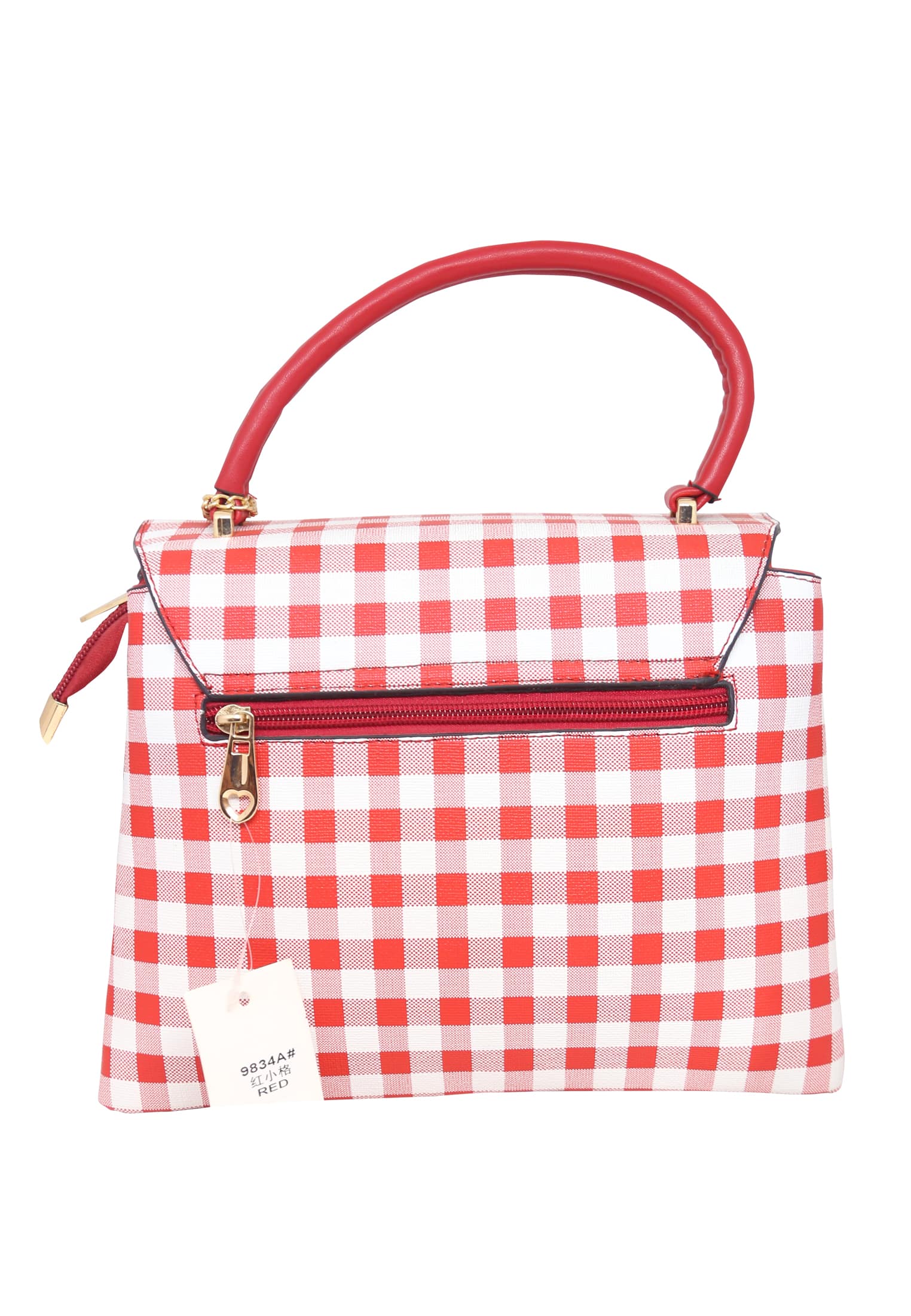 Red and White Check Bag