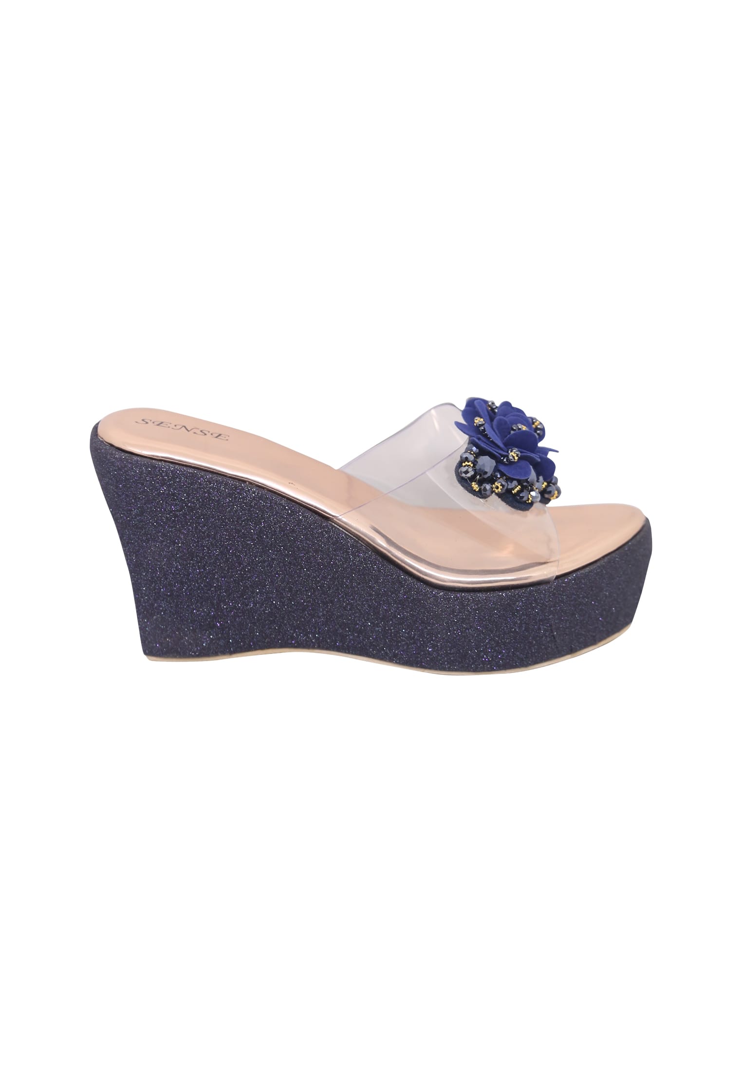 Blue Balanced Box Heel