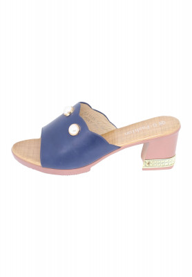 Blue and Brown Colored Box Heel Nagra