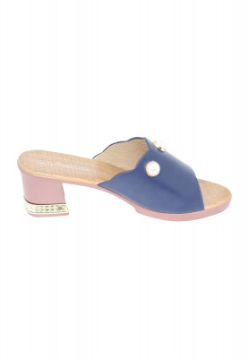 Blue and Brown Colored Box Heel Nagra