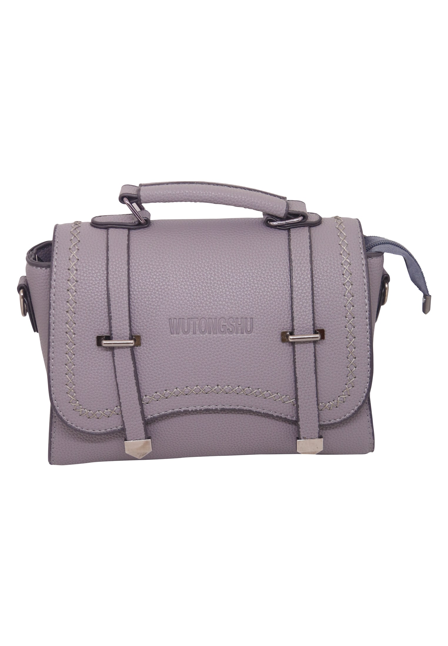 Ash Artificial Leather Side Bag