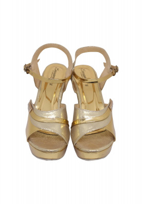 Golden colored High heel