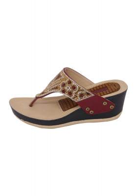 Maroon Colored Dose heel 