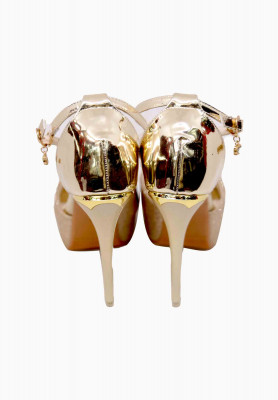 Golden High Pencil Heel  