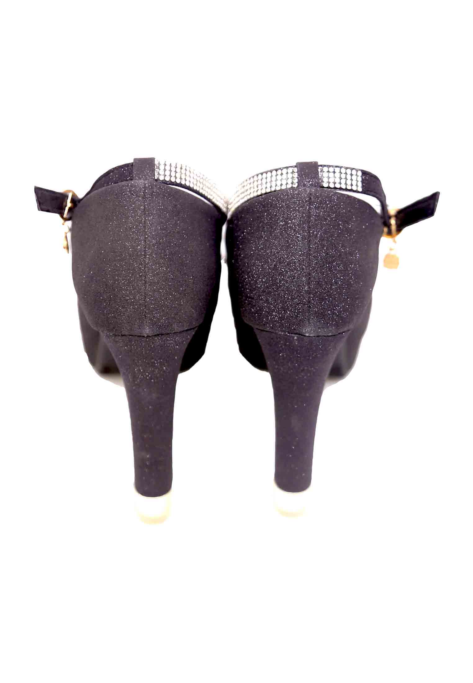 Black High Pencil Heel 