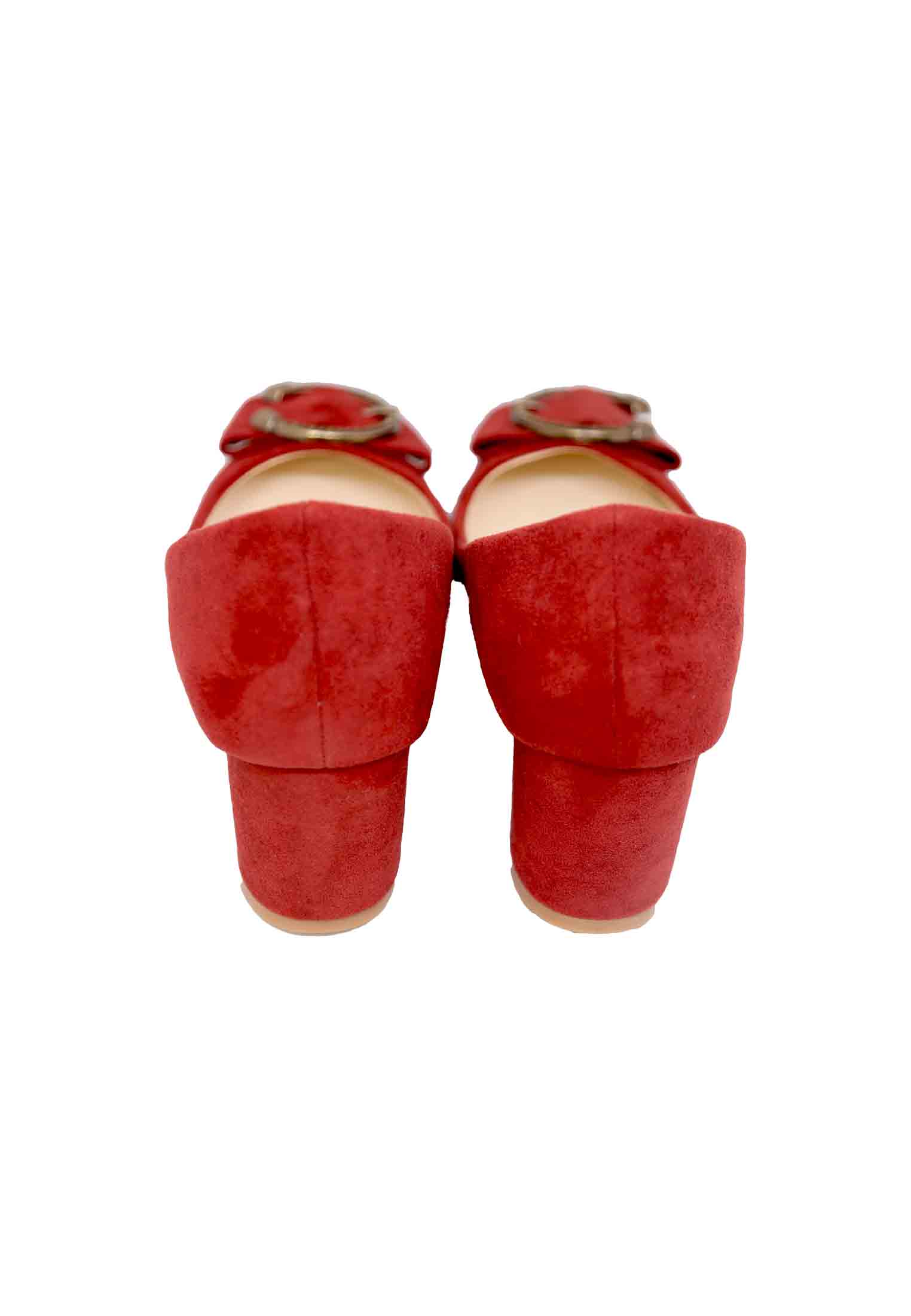 Light Maroon Box Heel 