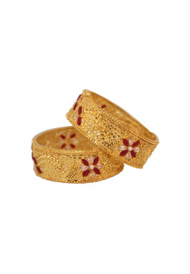 Round Shape Gold Plated Chur for Weeding   
