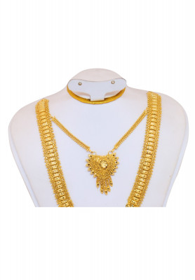 10 Vori V shape Weeding  Gold plated sita set 
