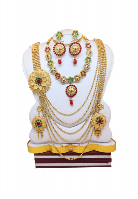 12 Vori Lahore Mala  With Necklace Set  