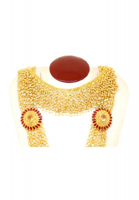 Golden Platted Stone Bridal Set
