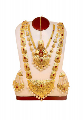 Gold Platted Party Bridal katai set 