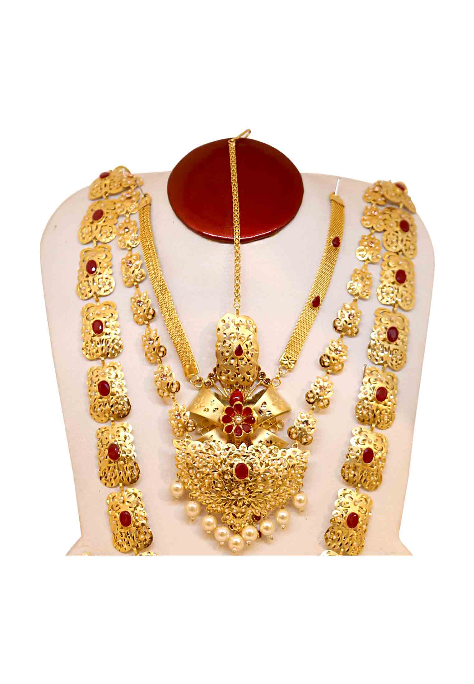 Gold Platted Party Bridal katai set 