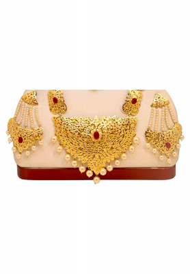 Gold Platted Party Bridal katai set 