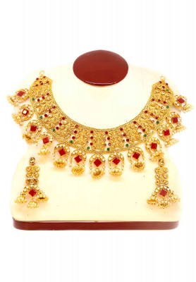 Multi Stone Jorwa Necklace