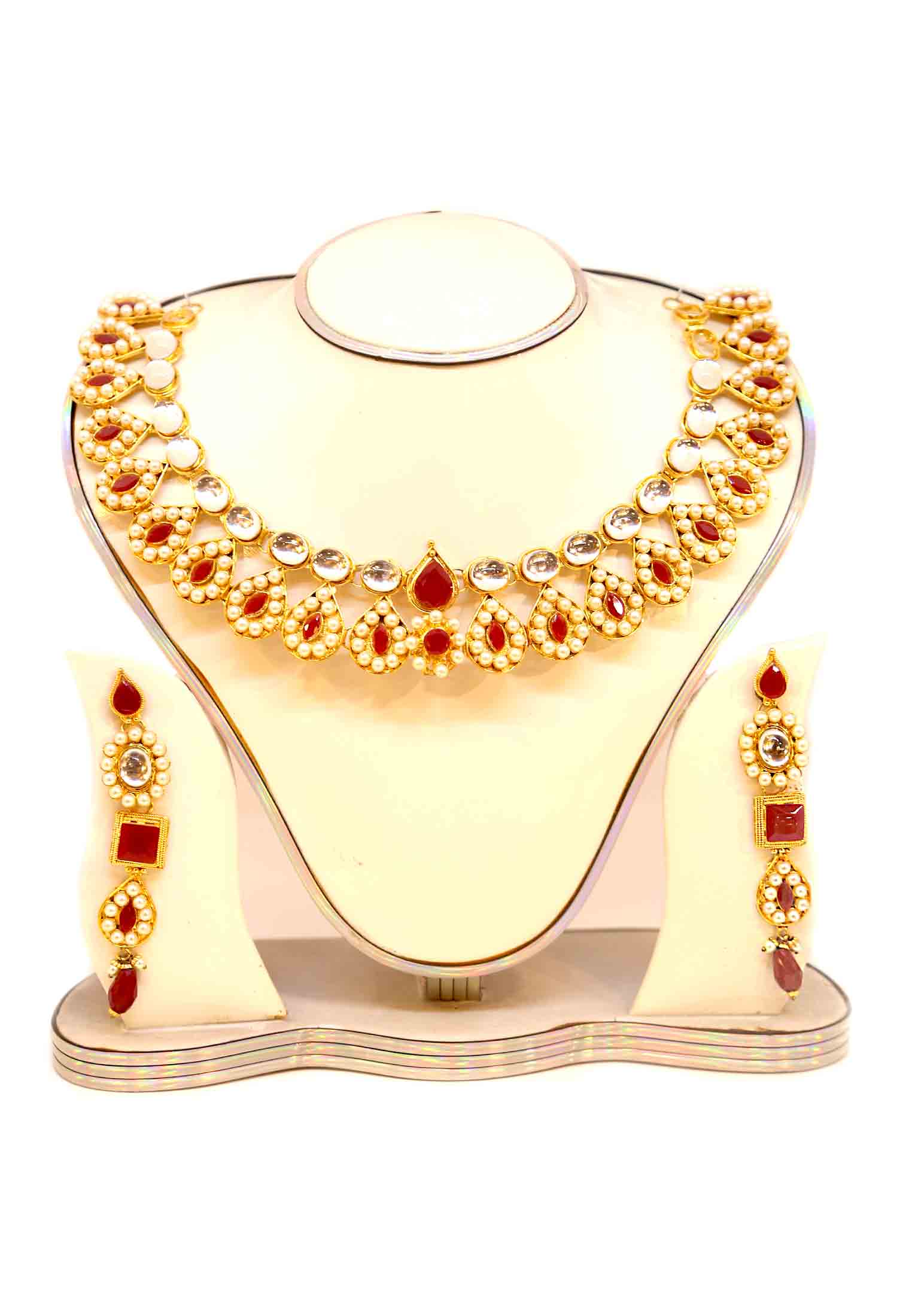 Golden Platted Necklace set for Party 
