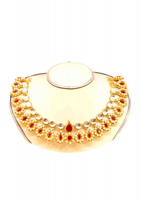 Golden Platted Necklace set for Party 