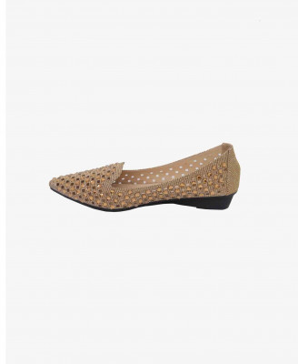 Golden Color Artificial leather Party shoe 