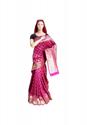Indian katan with blouse piece 