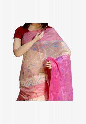 Indian jamdani silk with blouse 