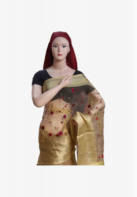 Indian pure mosline with blouse  