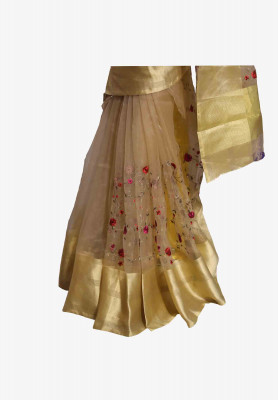 Indian pure mosline with blouse  