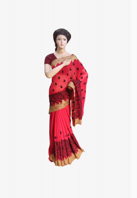 Indian shippon jorjet  with blouse piece 