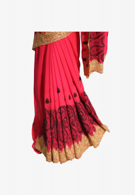 Indian shippon jorjet  with blouse piece 
