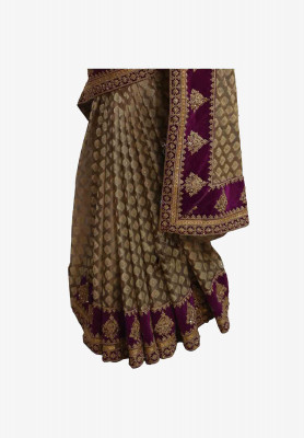 Indian stich silk with blouse 