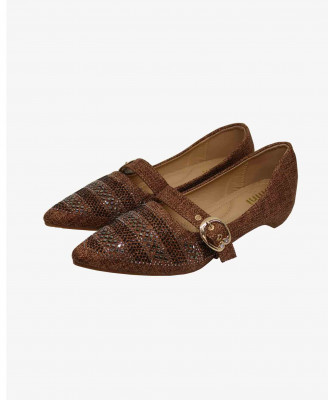 Artificial leather Coffee Party shoe 