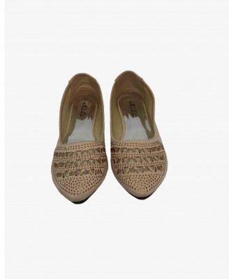Stone Work Flat Shoe   