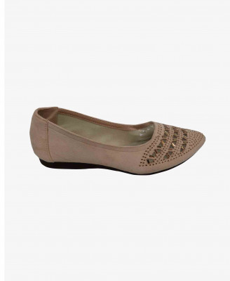 Stone Work Flat Shoe   
