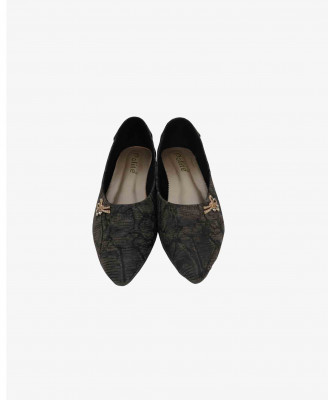 Cream Colored Artificial leather Party Shoe 