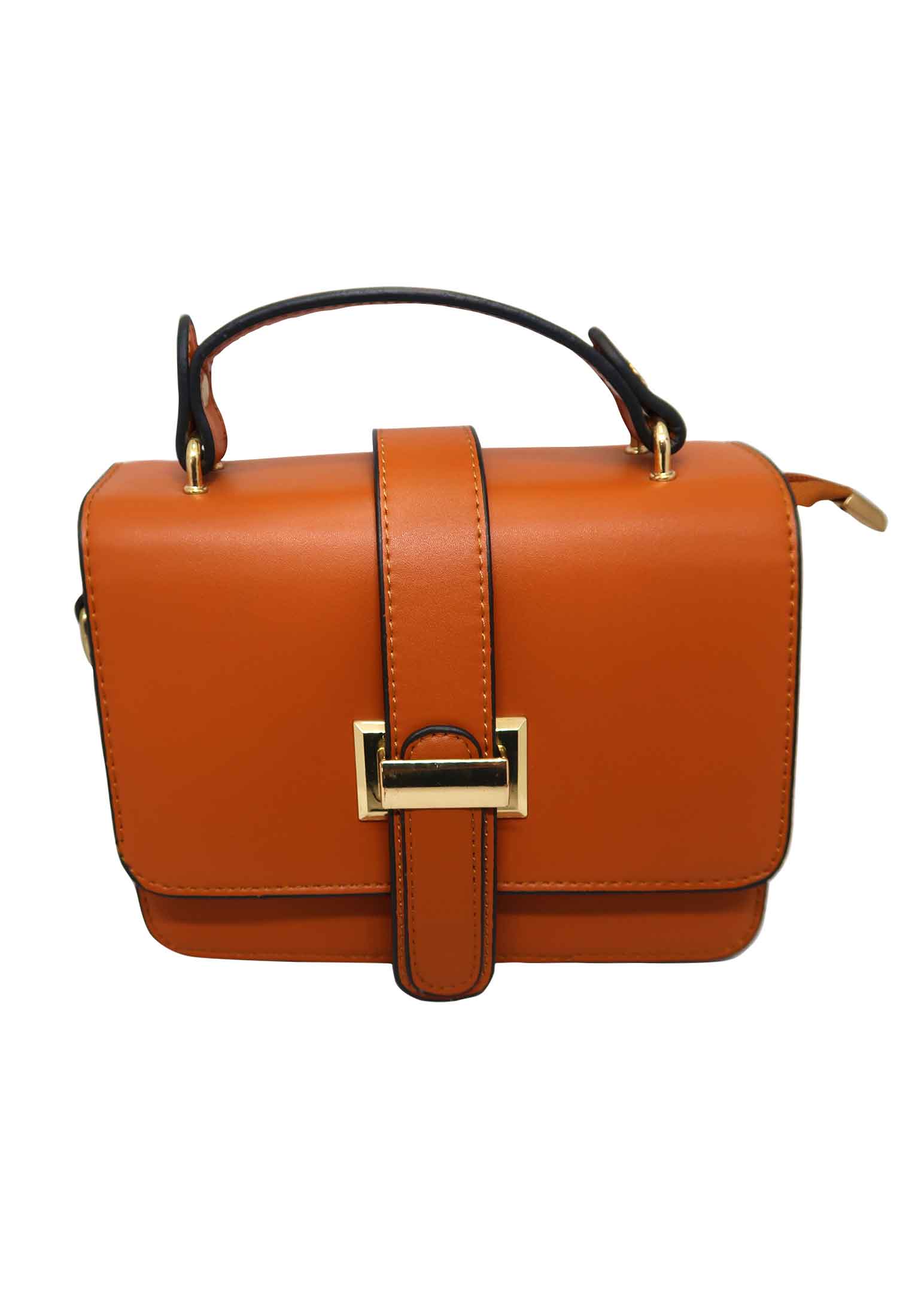 Brown  artificial leather small  Party bag 