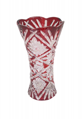 Maroon Glass Flower vase 