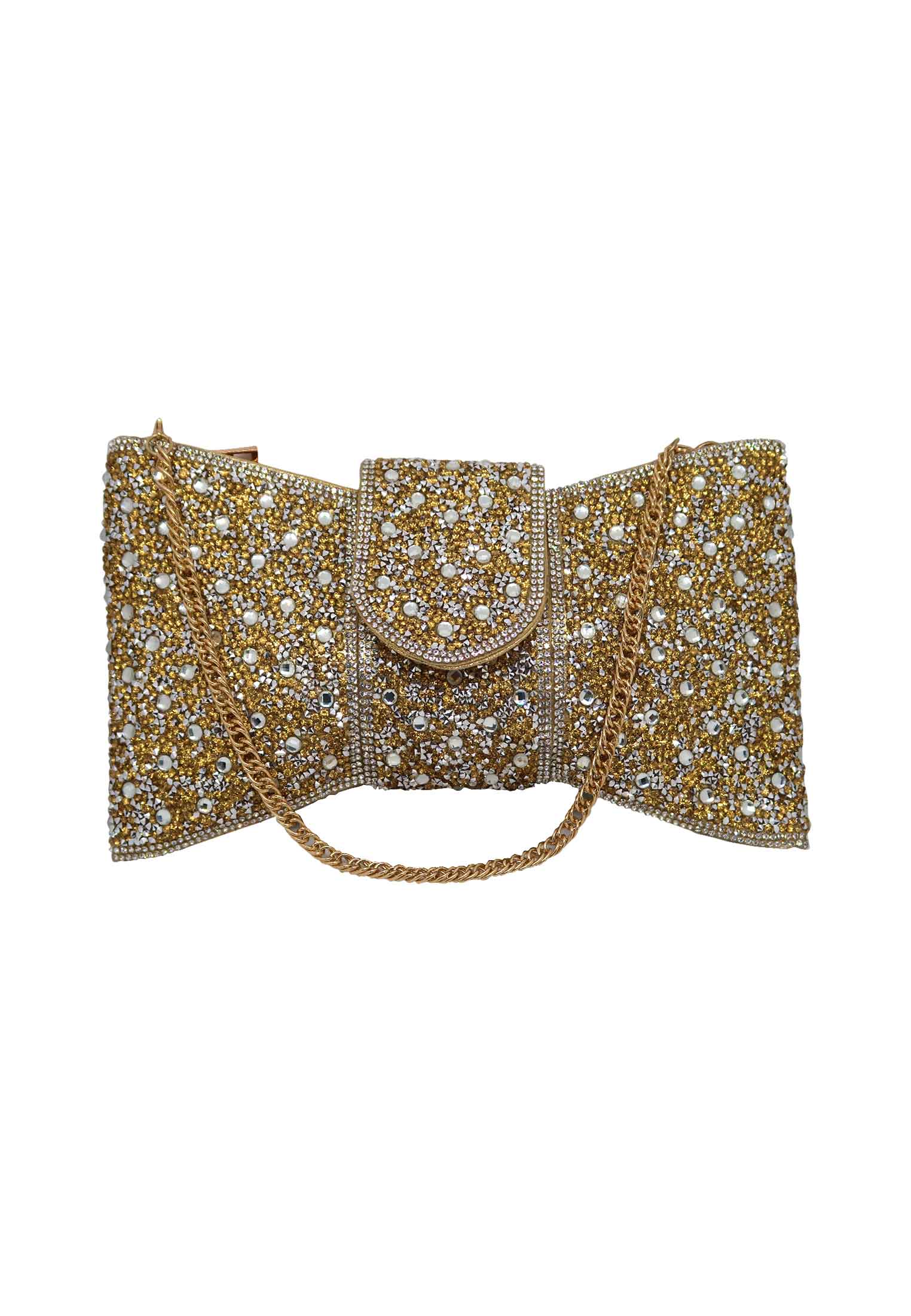 Golden stone work Party bag