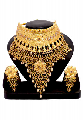 Golden color party Kontho set