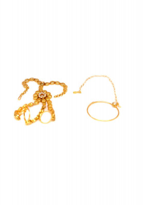 Gold platted Joypuri weeding bridal set 