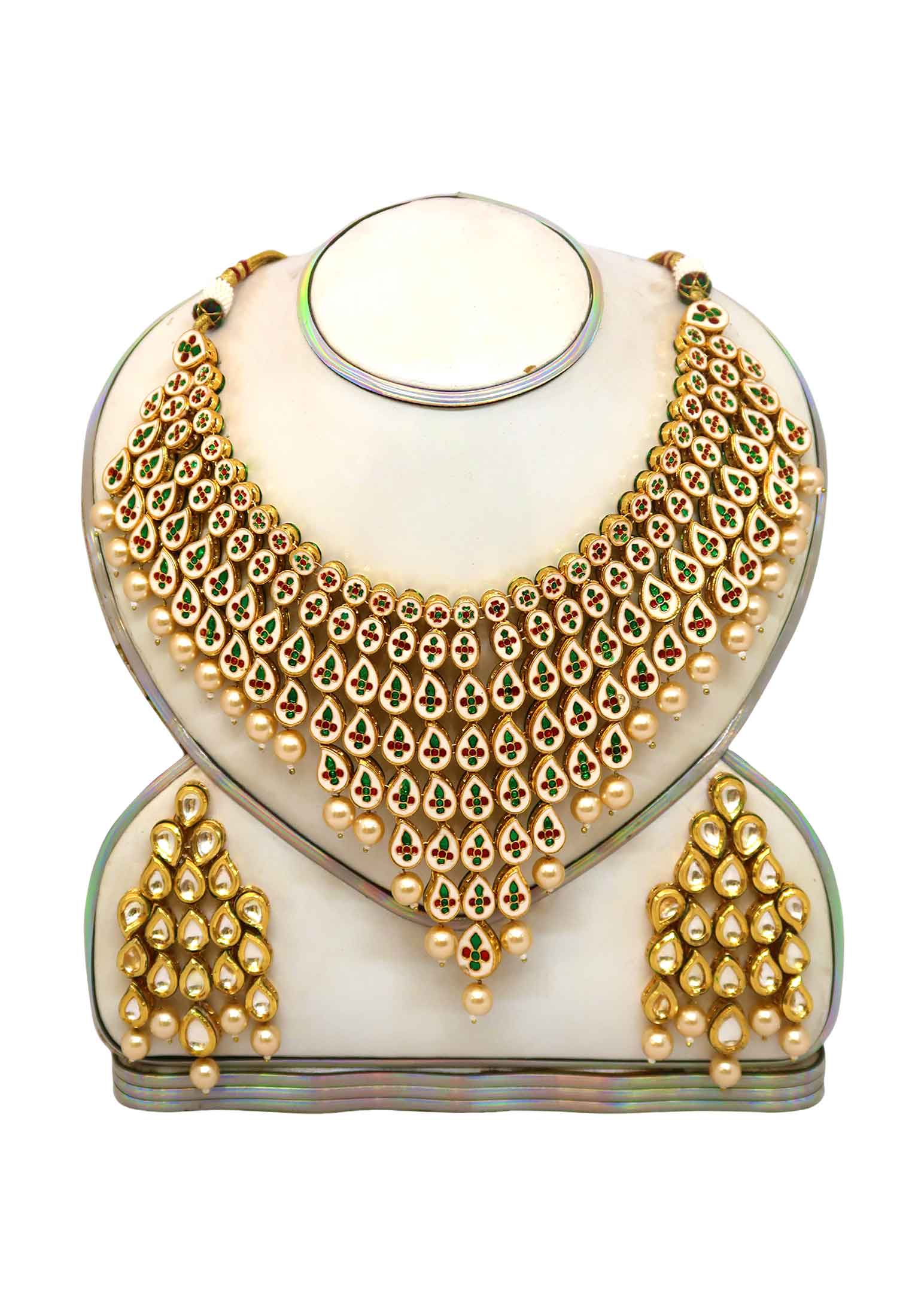 Parl  necklace with ear ring