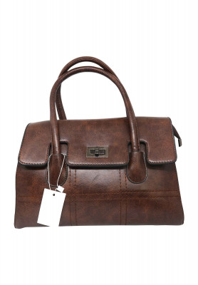 Brown artificial leather medium Party bag