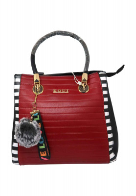 Artificial leather maroon Party bag