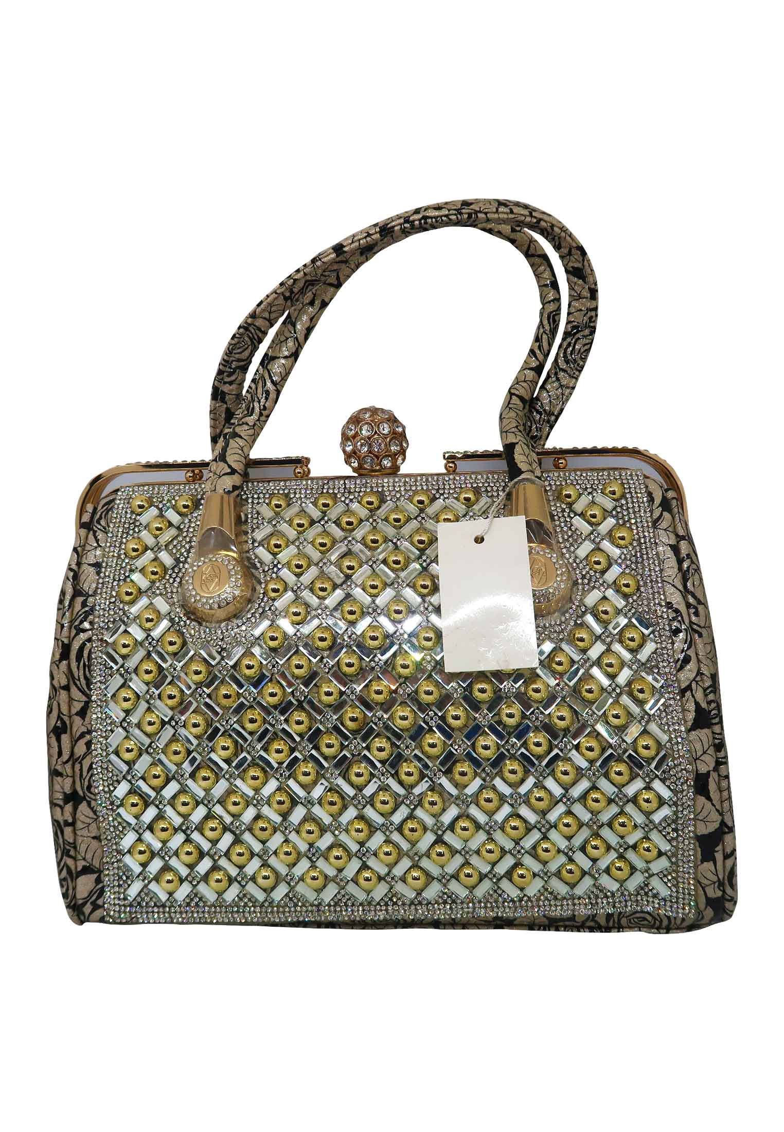 Silver Artificial leather  Party bag
