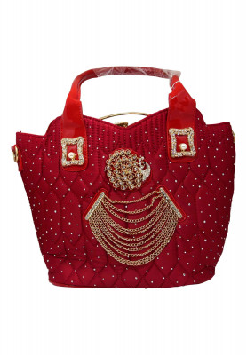 Stone work artificial leather Party bag 