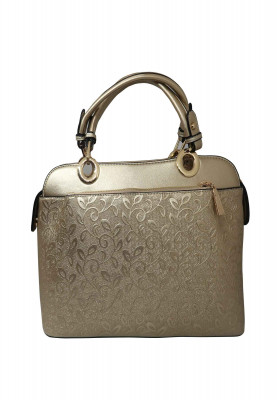 Golden artificial leather big size Party bag