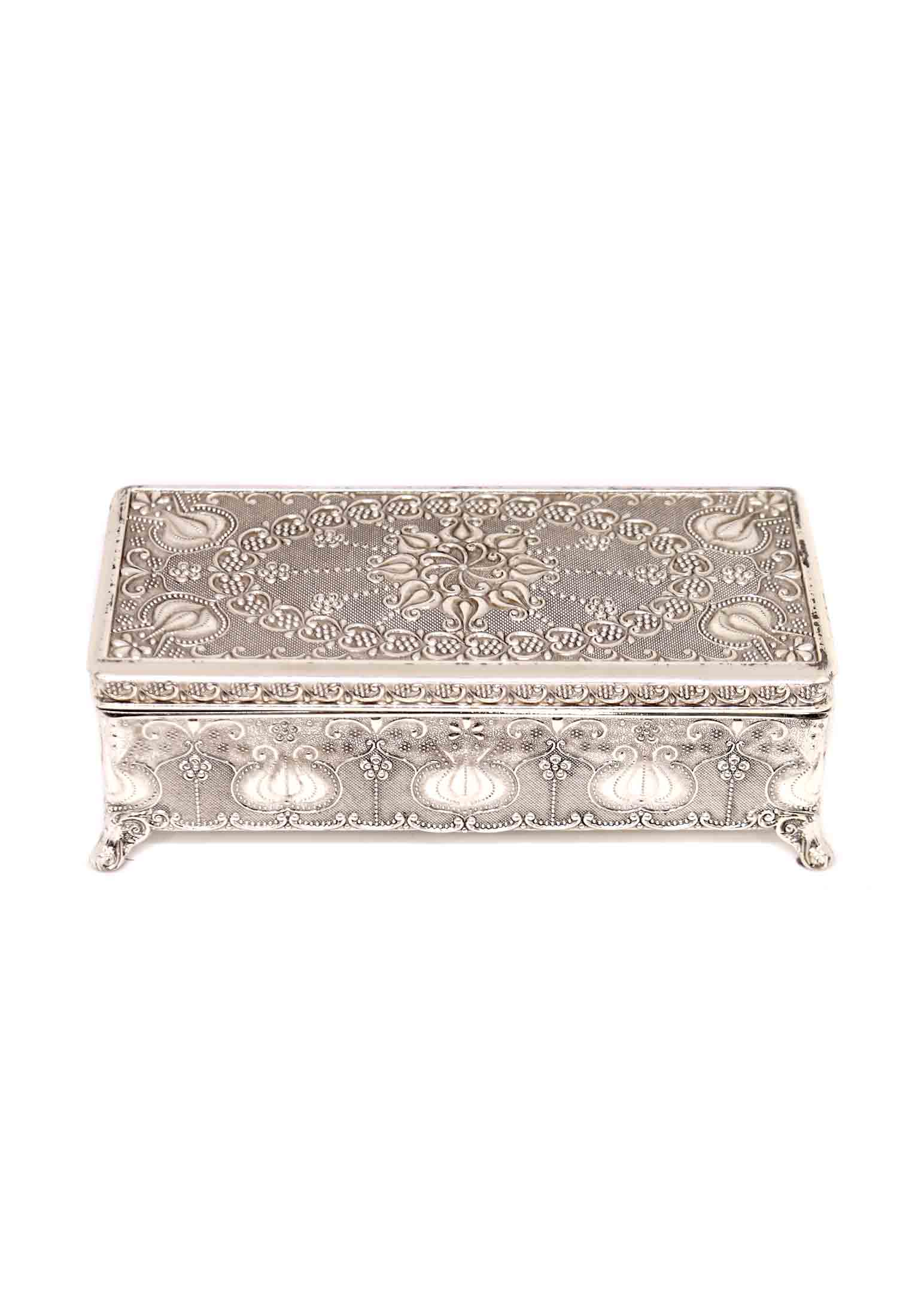 Silver Metal Ornaments box 
