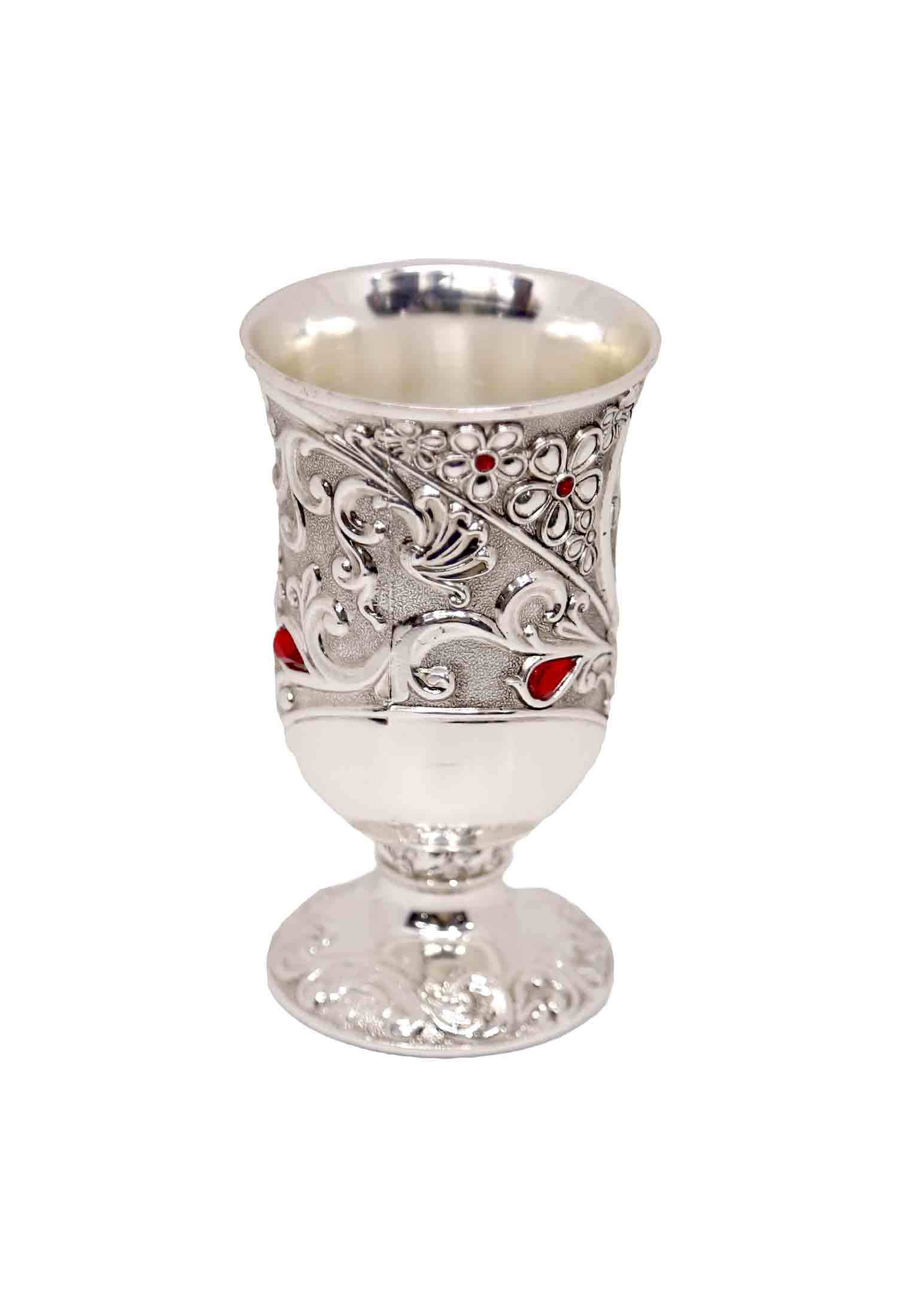 Silver metal sura glass  