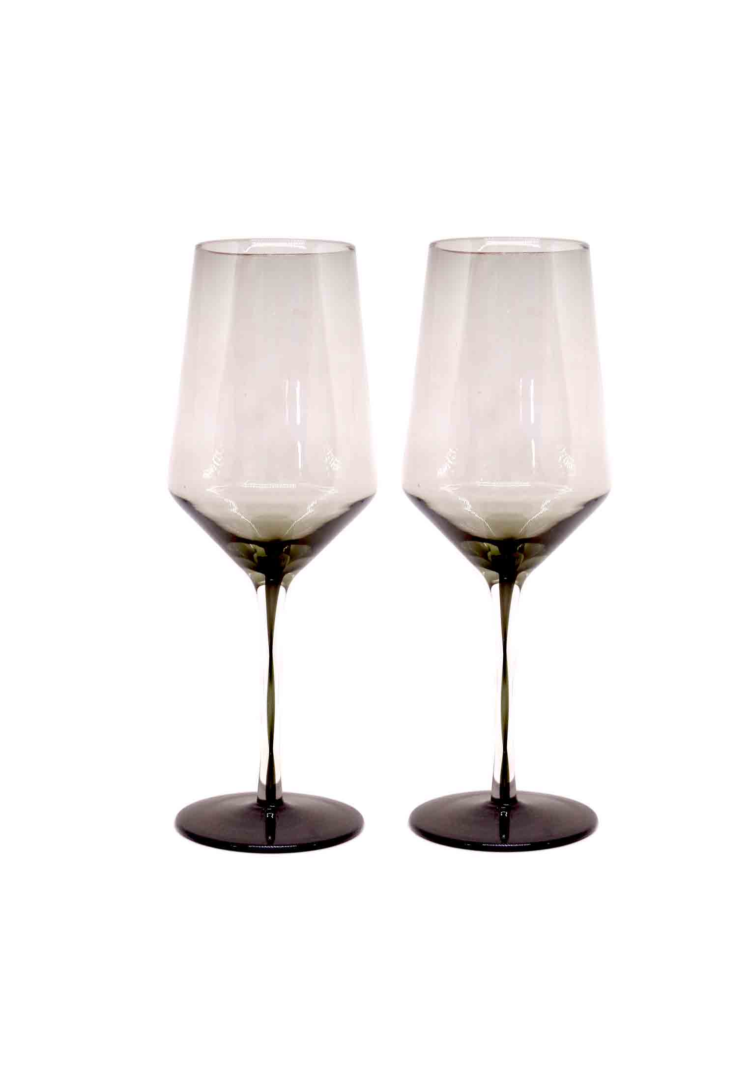 6 Piece Black Wine Glass