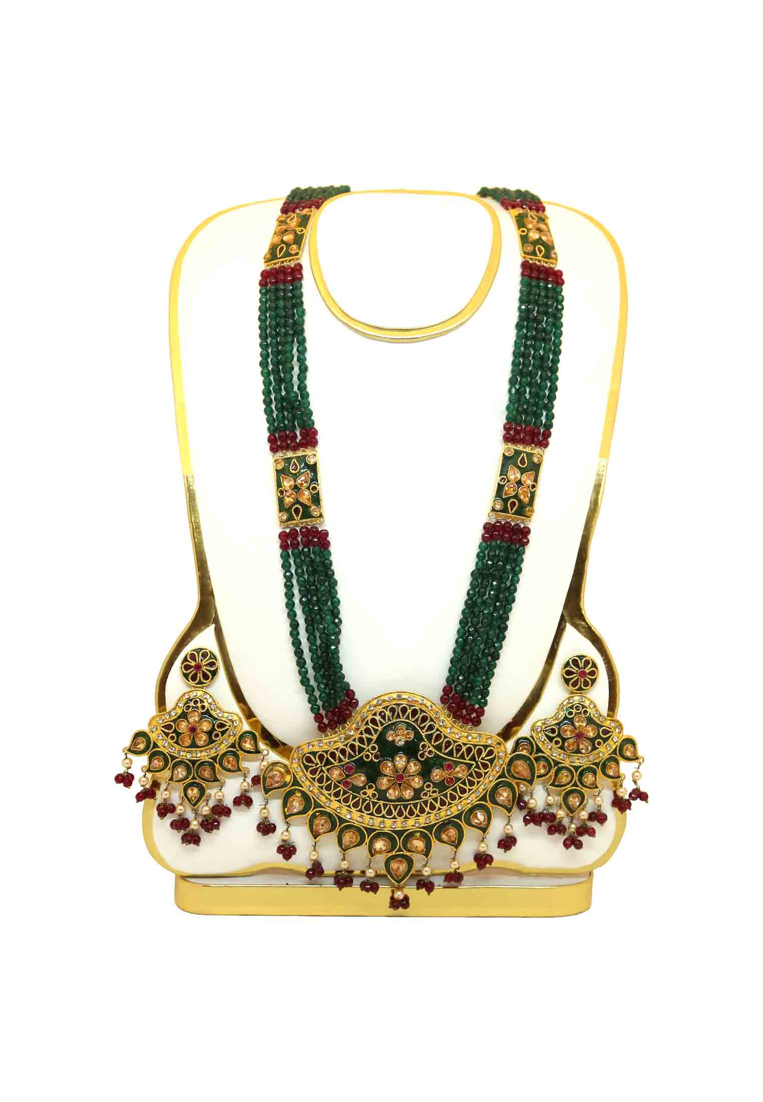 V  shape Green Meena Sita Haar