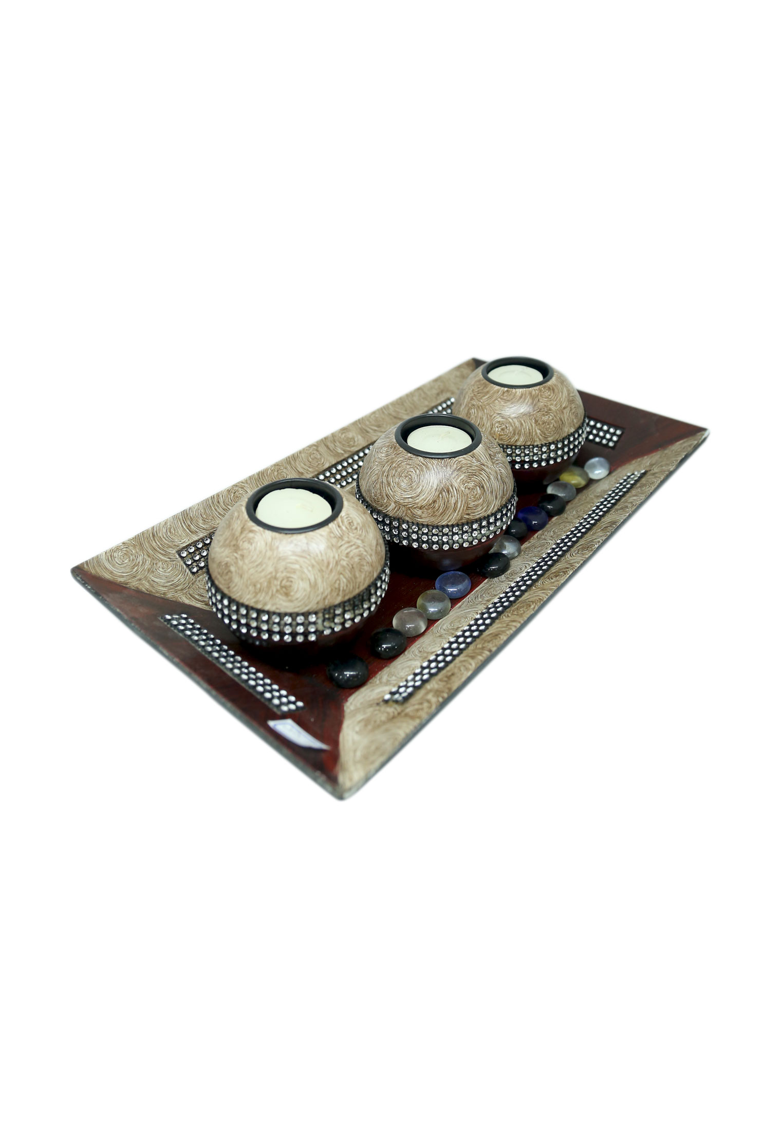 Maroon and Coffee Combined Candle set 