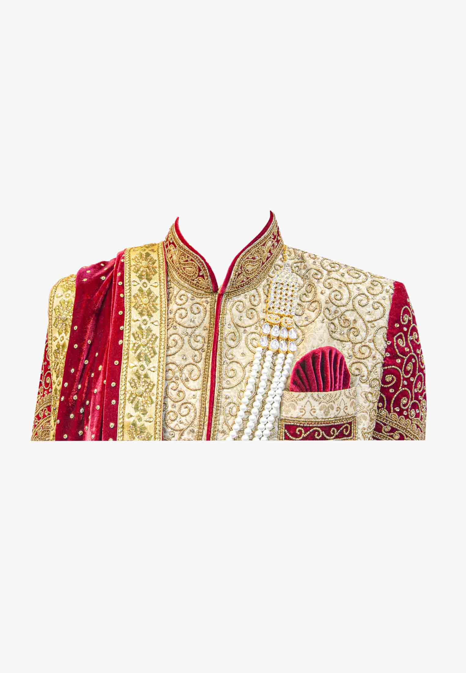 Golden Rajasthani wedding sherwani